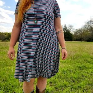 LuLaRoe Striped Carly Dress